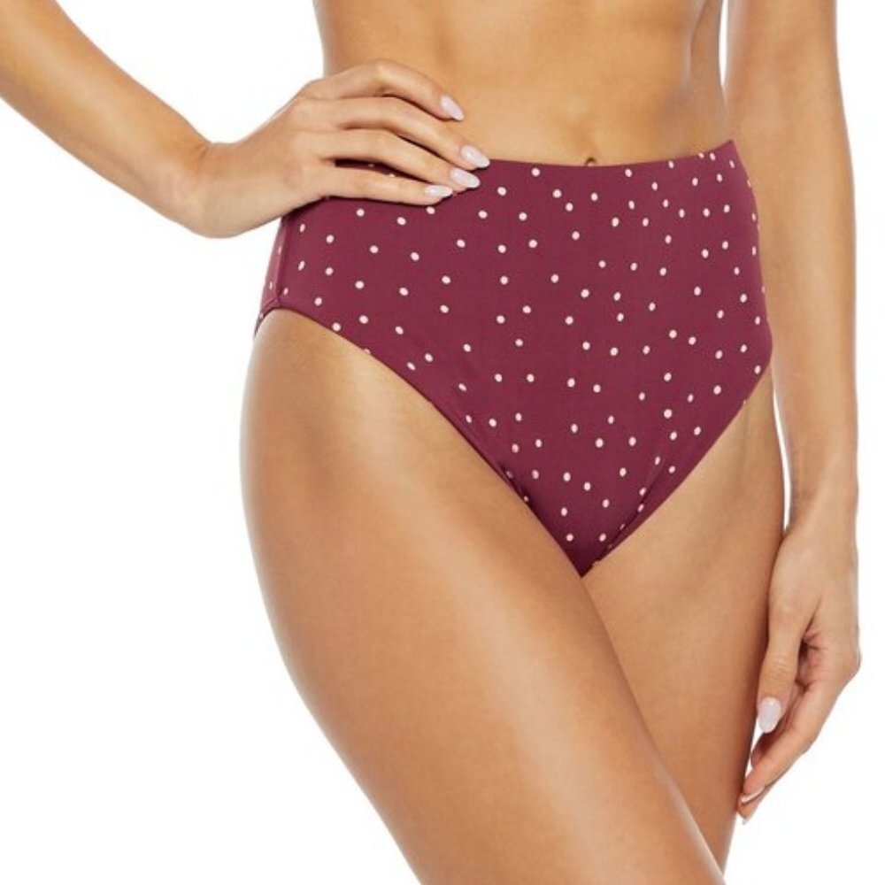New Vix Paula Hermany Lola Hot Pant High Waist Bikini Bottoms in Polka Dot S P